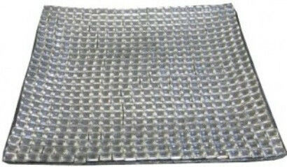 Epiplo-Fos Square Glass Decorative Platter Silver 30x30cm