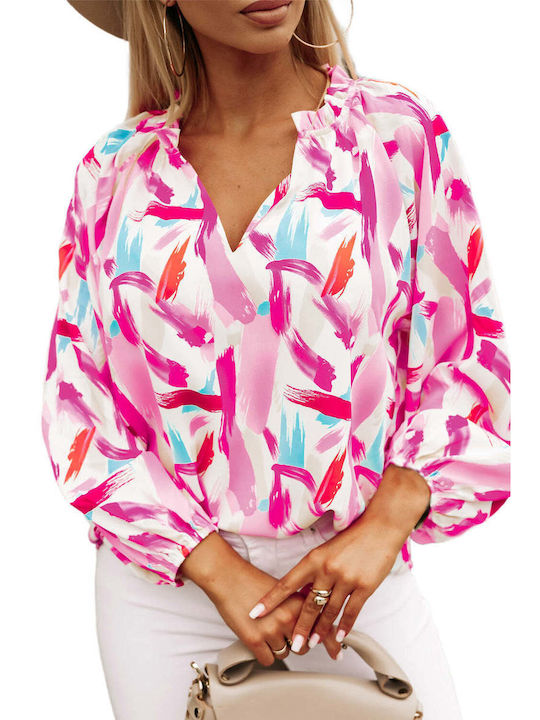 Amely Women's Blouse Long Sleeve Pink