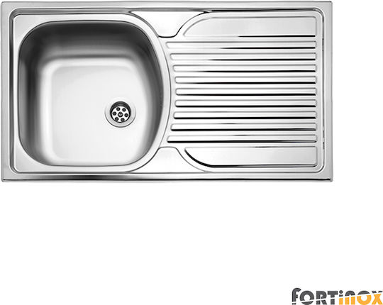 Fortinox Valley 24100 Drop-In Sink Inox Satin W78.5xD44.5cm Silver