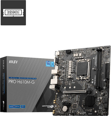 MSI Pro H610M-G Motherboard Micro ATX με Intel 1700 Socket