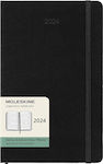 Moleskine Hard Large Săptămânal Agenda Negru 2024 13x21cm DHB12WH3Y24 Orizontal