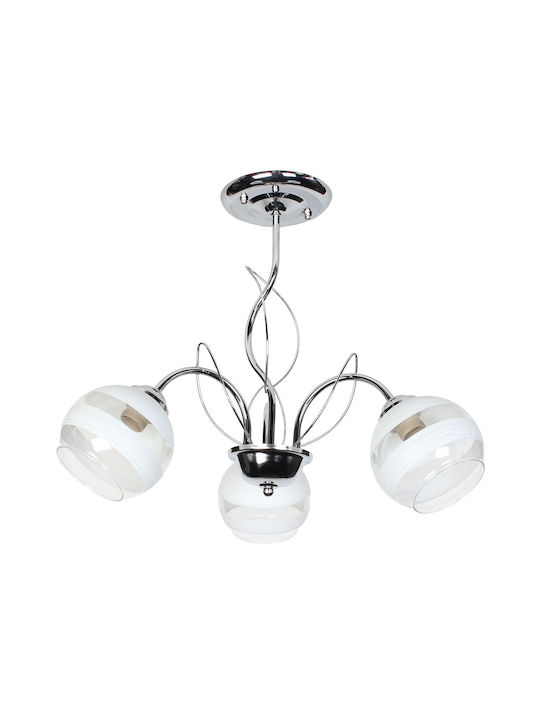 Globobox Pendant Light Three-Light for Socket E27 Silver