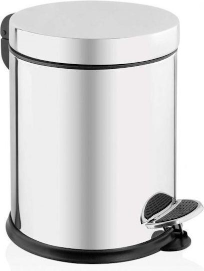 Marva Micro Inox Καλαθάκι Μπάνιου 5lt Ασημί