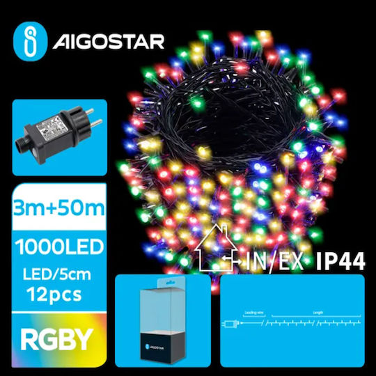 1000 Λαμπάκια LED 50μ. Πολύχρωμα σε Σειρά