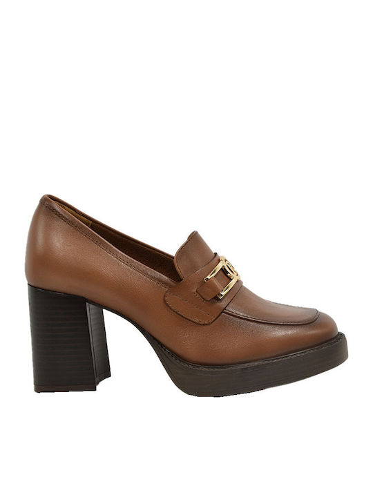 Ragazza Leather Tabac Brown Heels
