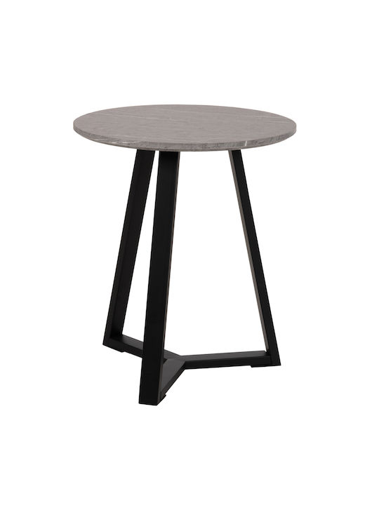 Round Side Table Grey L45xW45xH55cm