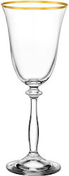 Novaker Wine Glasses for Wedding made of Crystal Gold 1pcs
