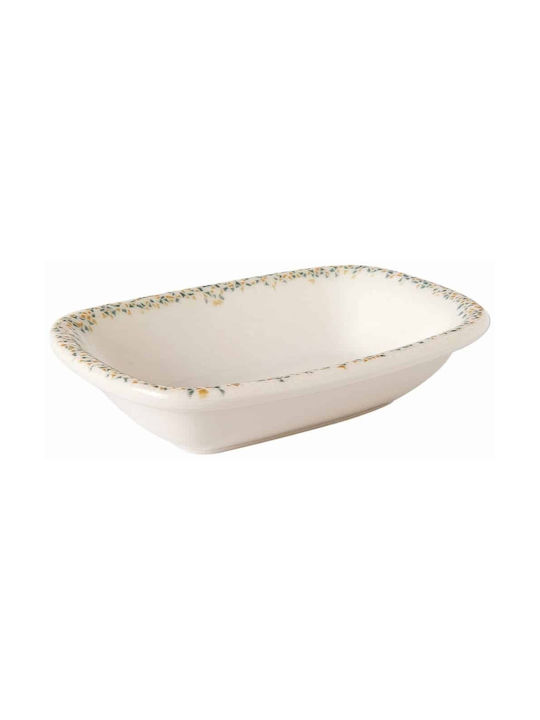 By Bone Tessera Serving Bowl made of Porcelain Beige 16x11cm 12pcs