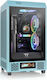 Thermaltake The Tower 200 Gaming Mini Tower Computer Case with Side Window and RGB Lighting Turquoise