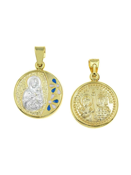 Goldjewels Anhänger Kinder Amulett Beidseitig mit Kette aus Silber AL212