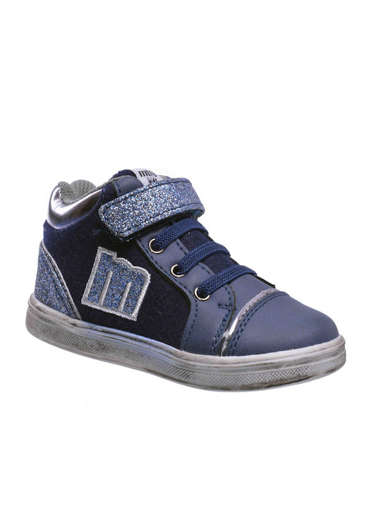 Παιδικά Sneakers High με Σκρατς Μπλε