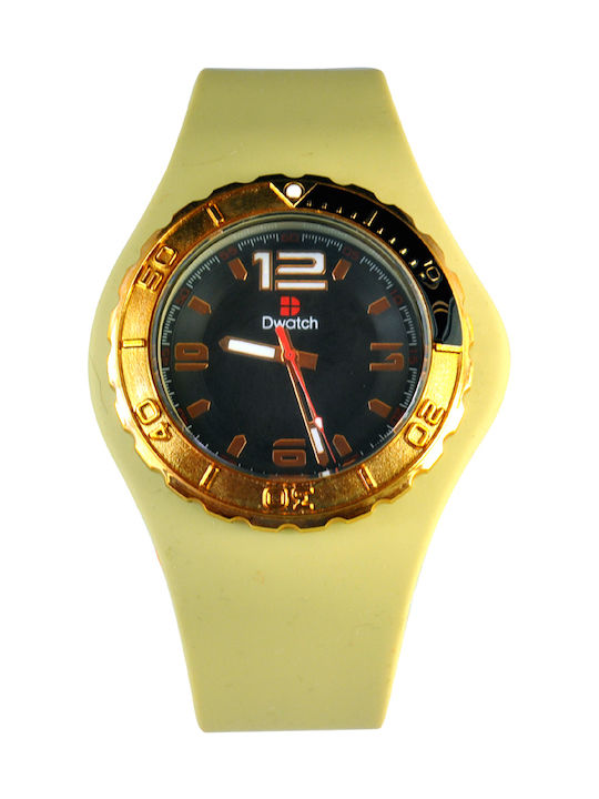 Dwatch Watch Battery with Beige Rubber Strap