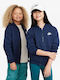 Fleece Kids Sweatshirt Cardigan With Hood And Pockets Navy Blue Nsw Club Flc