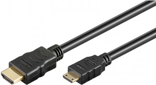 Кабел HDMI мъжки - мини HDMI мъжки 1.5м Черен