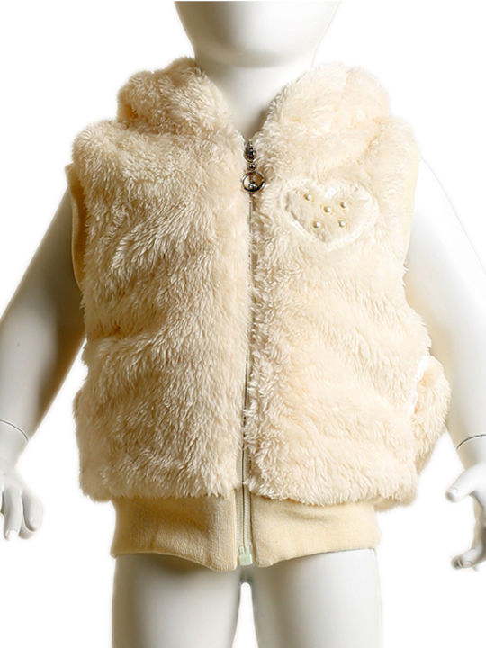 Kids Vest Fur White