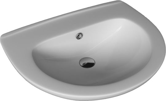 Gravena An der Wand montiert Wandhängendes Waschbecken Porzellan 45x34cm White