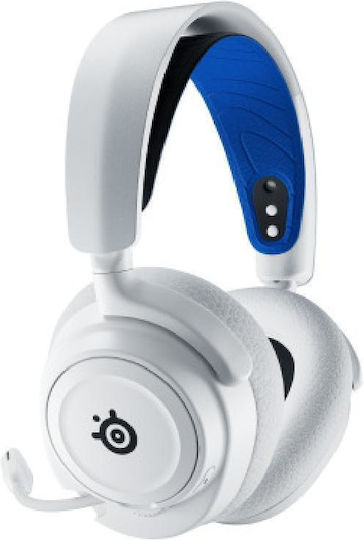 SteelSeries Arctis Nova 7P Wireless Over Ear Gaming Headset with Connection Bluetooth / USB White