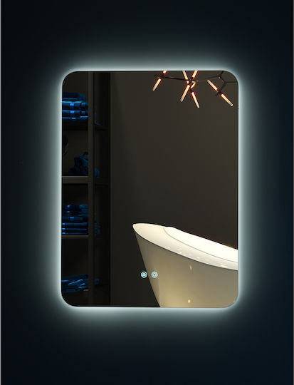 Vinci Ορθογώνιος Καθρέπτης Μπάνιου Led 60x80cm