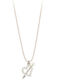 Exis Jewellery Halskette mit Design Herz aus Vergoldet Silber