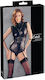 Cottelli Collection Bodysuit Sexy Cu Dantelă Și Jartiere Negru