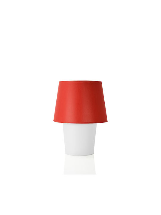 Veis Glass Table Lamp for Socket E14 with Red S...