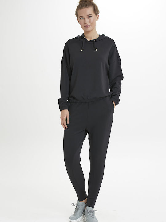 Athlecia Hohe Taille Damen-Sweatpants ΜΑΥΡΟ