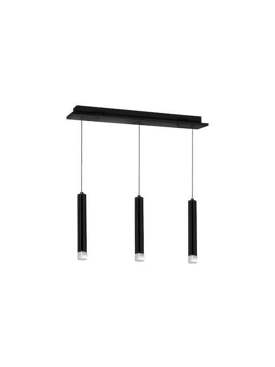 Milagro Carbon Pendant Light LED Rail Black