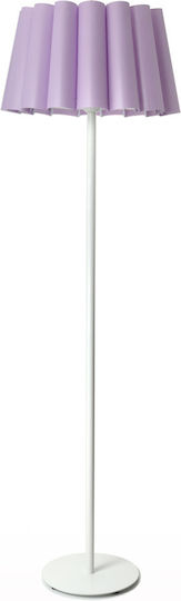 Veis Floor Lamp Height 150xLength 42cm with E27 Lamp Bulb Base Purple