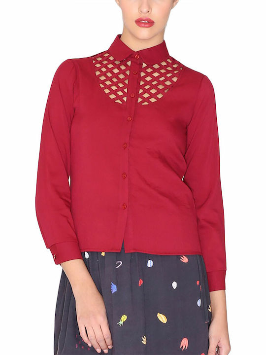 Pepaloves Women's Long Sleeve Shirt Red