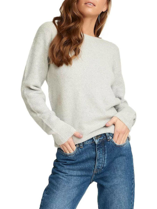 Rut & Circle Women's Long Sleeve Sweater Gray