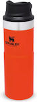 Stanley Classic Trigger Action Travel Glass Thermos Stainless Steel BPA Free Orange 470ml