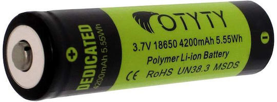 OTYTY Rechargable Battery 18650 Li-ion 4200mAh 3.7V 1pcs