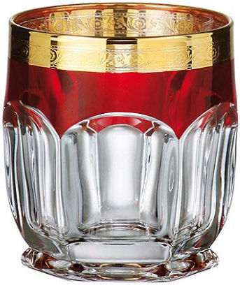 Bohemia Safari Rubin Set of Glasses Whiskey made of Crystal 250ml 6pcs