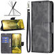 Lambskin Texture Brieftasche Schwarz (Motorola Edge 40 Neo)
