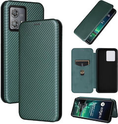 Carbon Fiber Book Green (Motorola Edge 40 Neo)