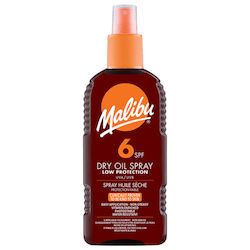 Malibu Dry Sunscreen Oil SPF6 in Spray 200ml