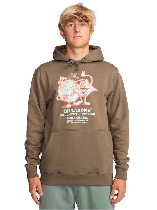 Take Care Sweatshirt with Hood Bark.