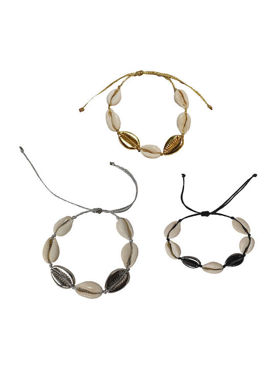 Theodora's Jewellery Σετ Γυναικεία Βραχιόλια με Κορδόνι