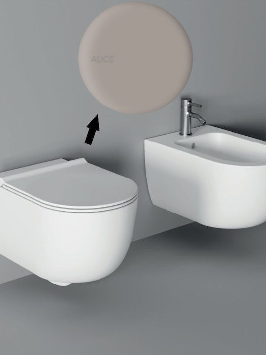 Alice Ceramica Unica 55 Λεκάνη Κρεμαστή Γκρι Alice Ceramica Unica 55 Λεκάνη Κρεμαστή Γκρι