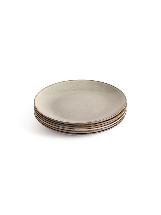 La Redoute Interieurs Servierteller Untiefe Keramik Beige mit Durchmesser 28.5cm 6Stück