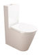 Sanitana Glam Stehende Toilette mit Spülung mit Deckel Sanftes Schließen Weiße