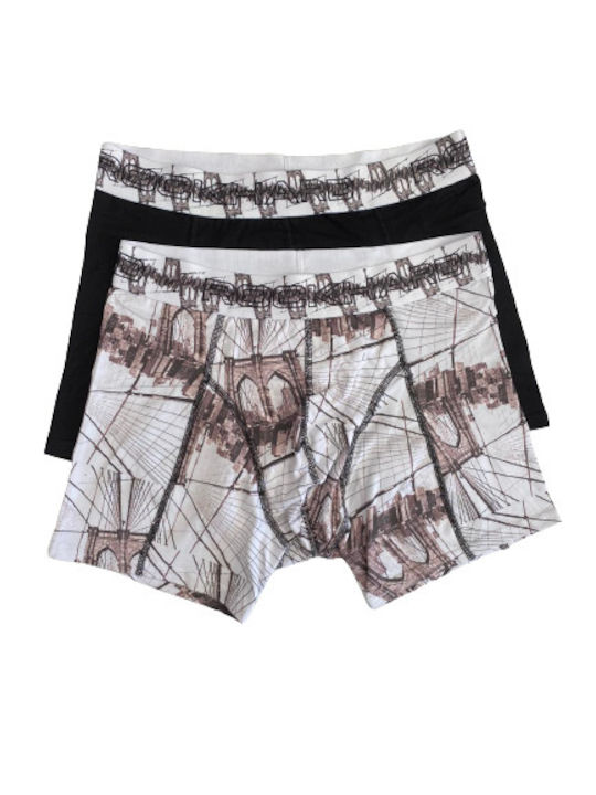 Herren Boxershorts Mehrfarbig mit Mustern 2Packung