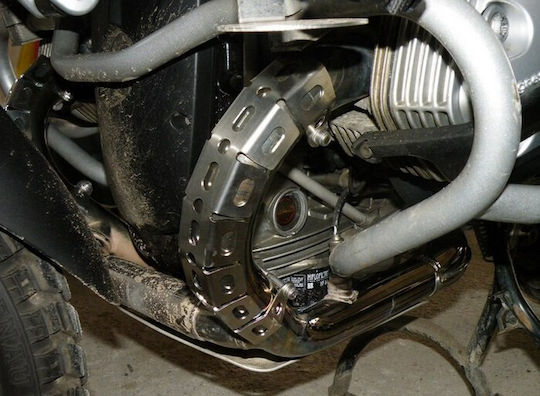 Moto Discovery Motorrad-Auspuffschutz BMW R 1200 GS Abenteuer Silber