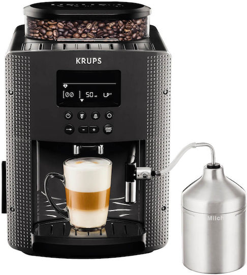 Krups Αυτόματη Μηχανή Espresso 1450W Πίεσης 15bar με Μύλο Άλεσης Γκρι EA816B70