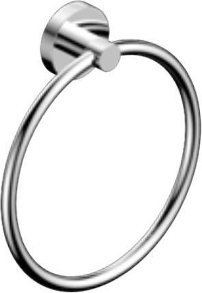 Axis Single Wall-Mounted Bathroom Ring Silver