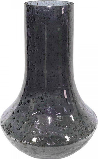 Zaros Βάζο Γυάλινο Μαύρο Φ24xΥ40cm