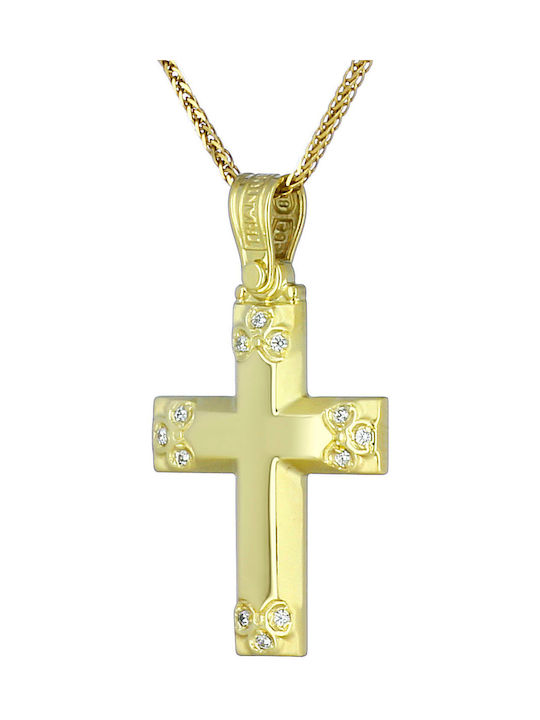 Triantos Damen Gold Kreuz 14K