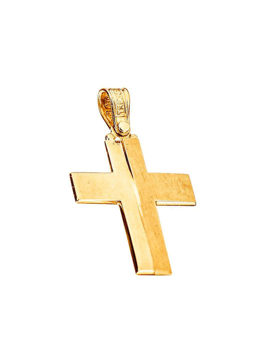 Triantos Herren Gold Kreuz 14K