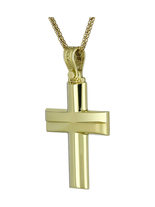 Triantos Herren Gold Kreuz 14K