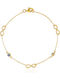Infinity Women's Bracelet with design Eye made of Gold 14K